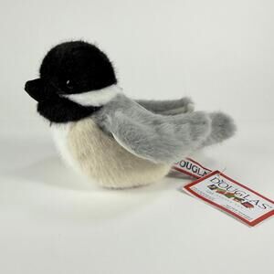 Chipper 7" Chickadee Douglas Plush Bird Stuffed Animal Black Capped Willow Tit